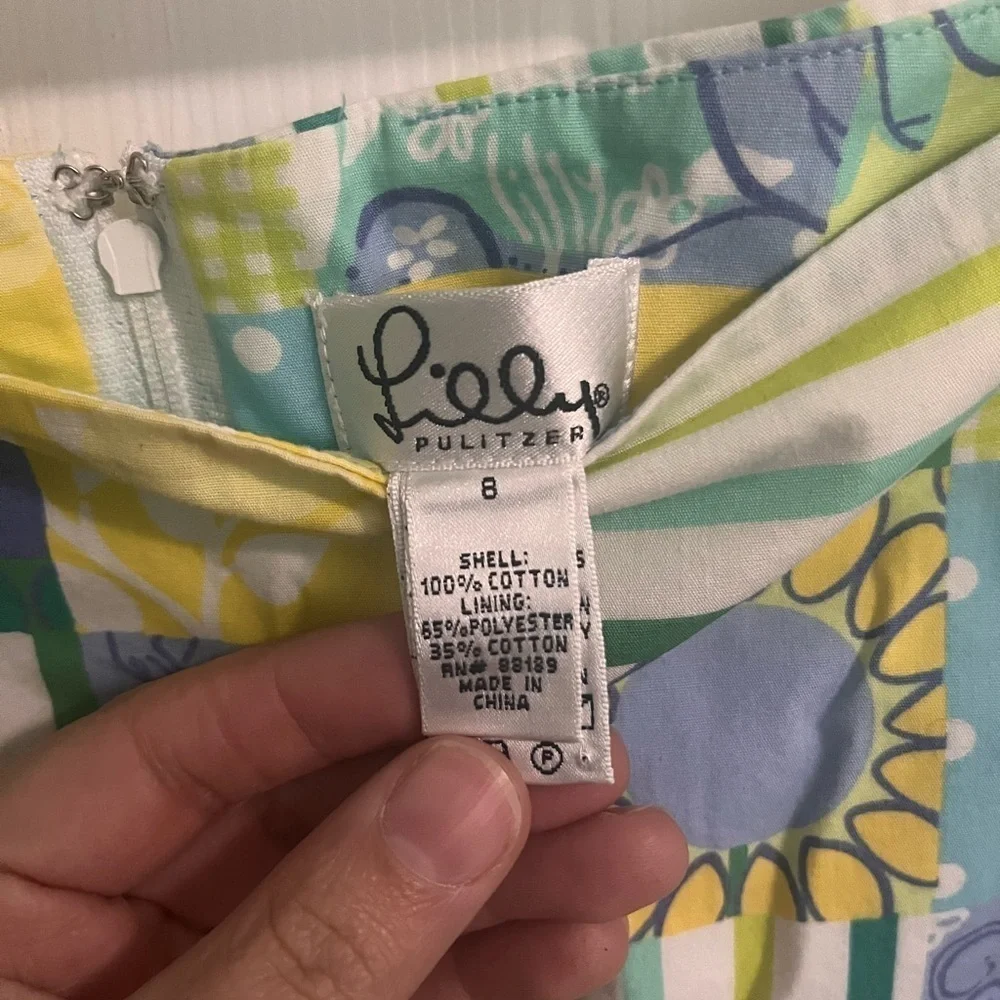 Vintage Lilly Pulitzer Zoo Trophy Patch Print Mini Skirt Size 8